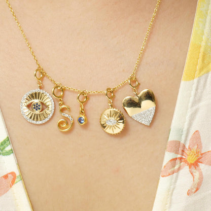 Heart Diamond Charm Pendant