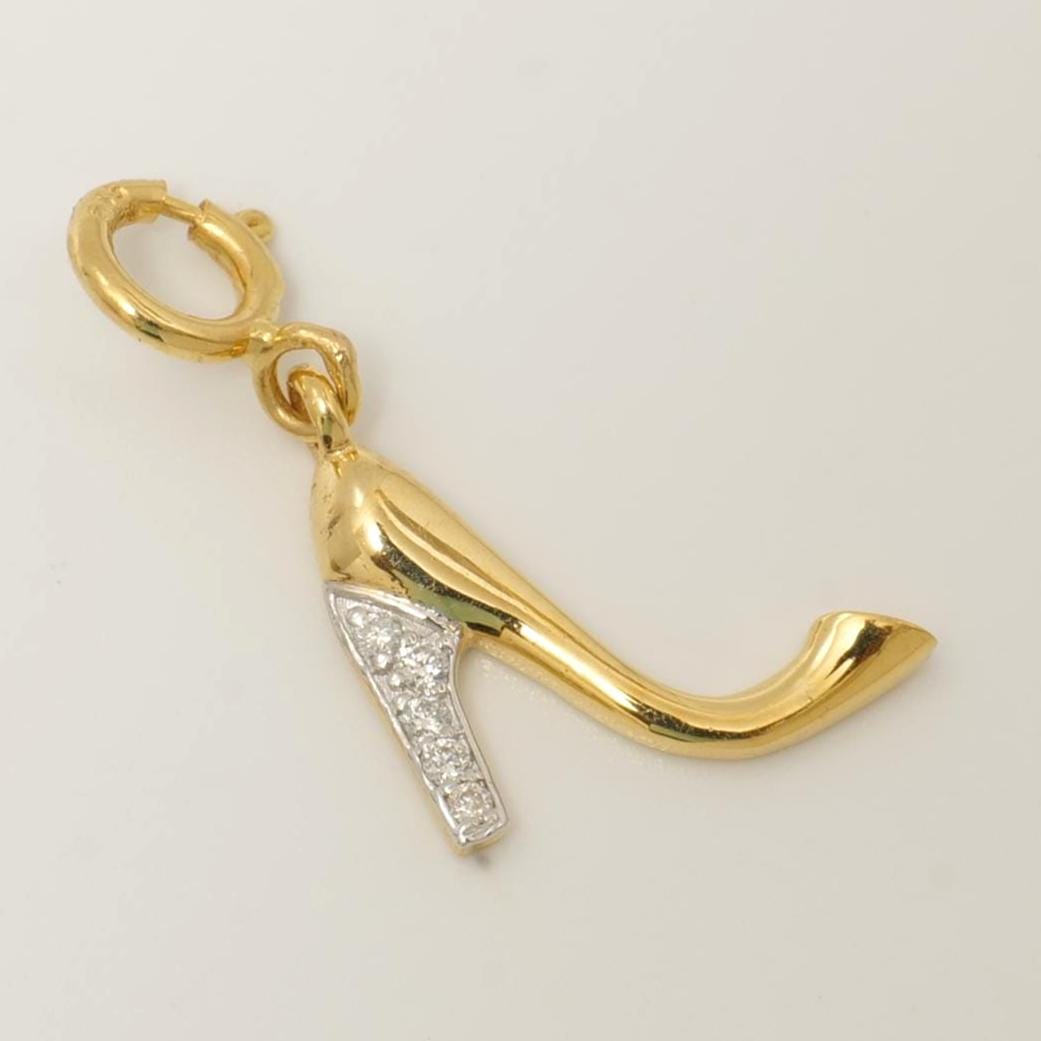 High Heel Natural Diamond Minimalistic Charm