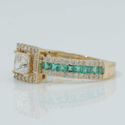 Square Princess Diamond Halo Ring