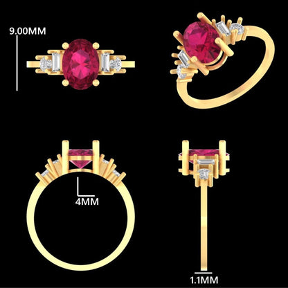 Oval Ruby Ring
