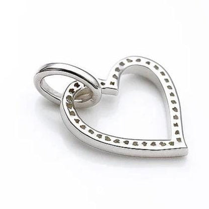 Open Heart Natural Diamond Minimalistic Pendant