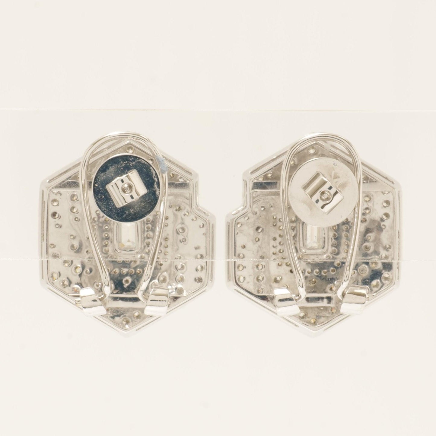 Hexagon Diamond Stud Earrings