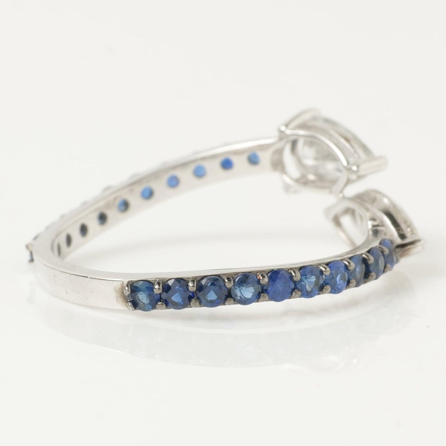 Natural Diamond & Sapphire Bypass Ring