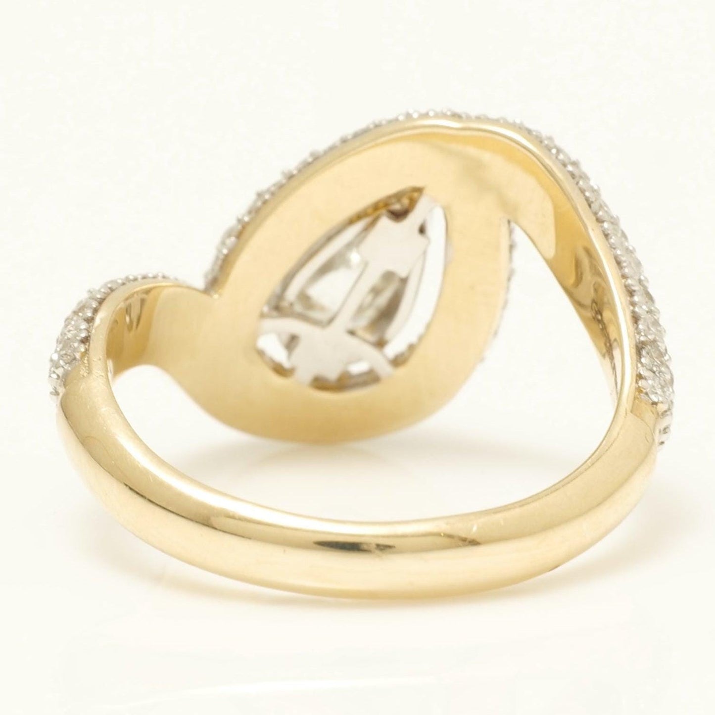 Pear Diamond Halo Ring