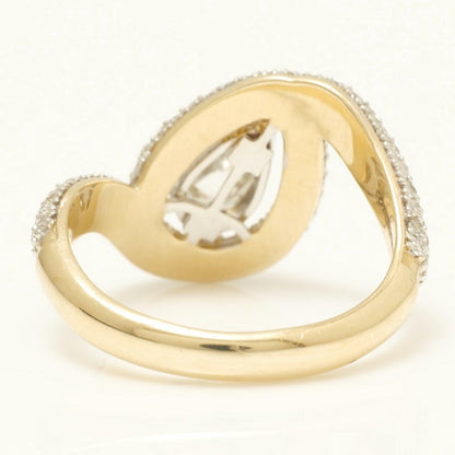 Pear Diamond Halo Ring