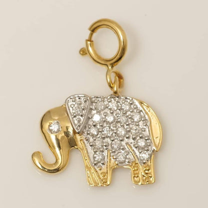 Elephant Diamond Charm