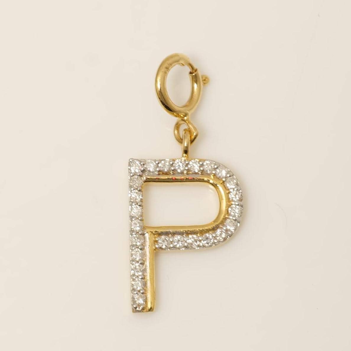 Alphabet Initial Diamond Charm