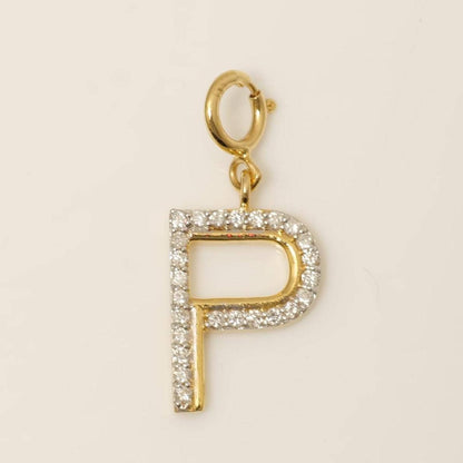 Alphabet Initial Diamond Charm