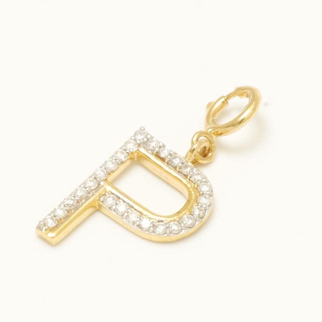 Alphabet Initial Diamond Charm