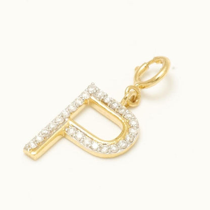 Alphabet Initial Diamond Charm