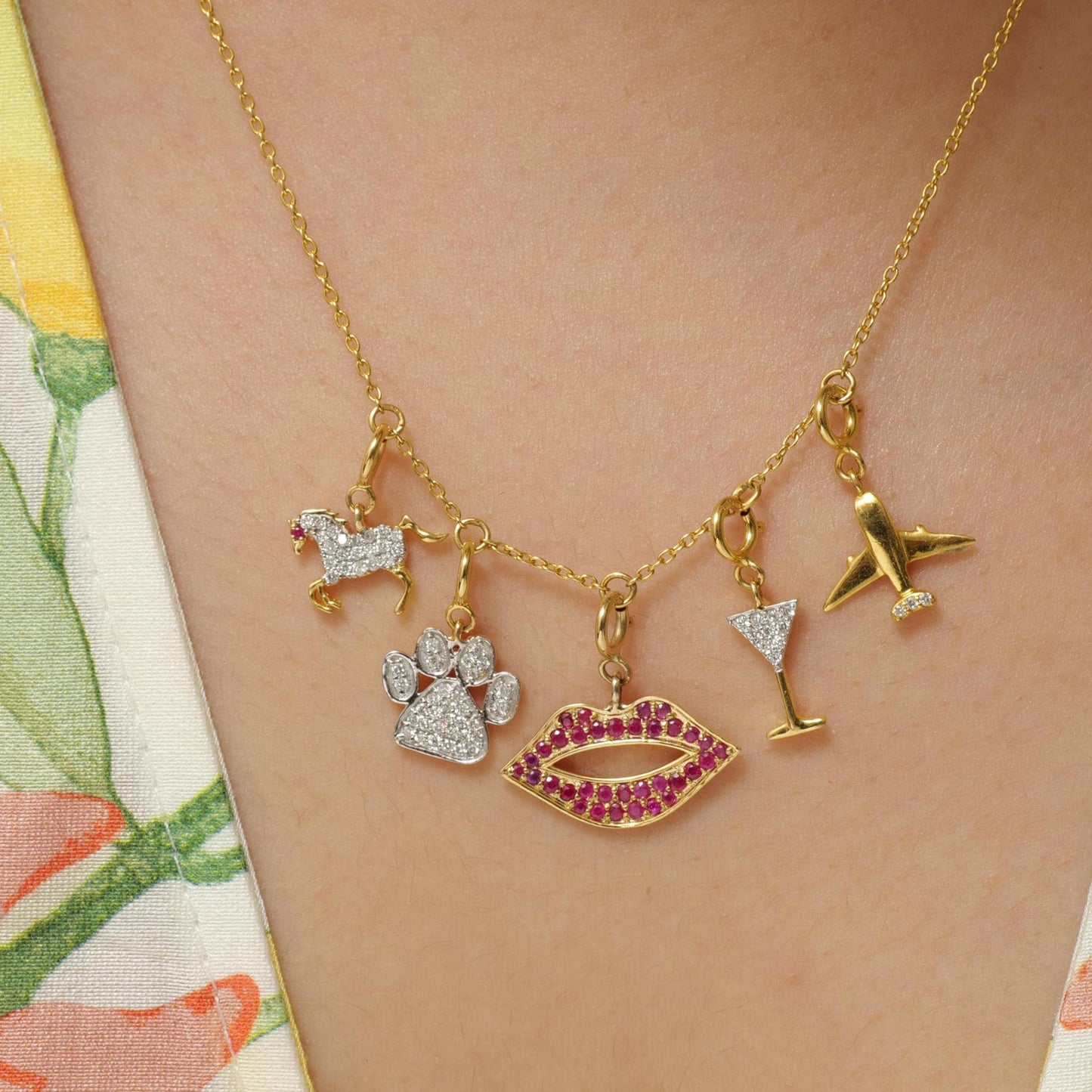 Horse Diamond Charm Pendant