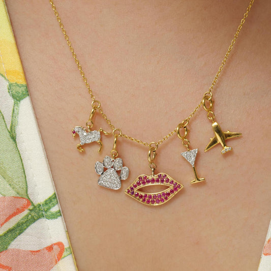 Horse Diamond Charm Pendant