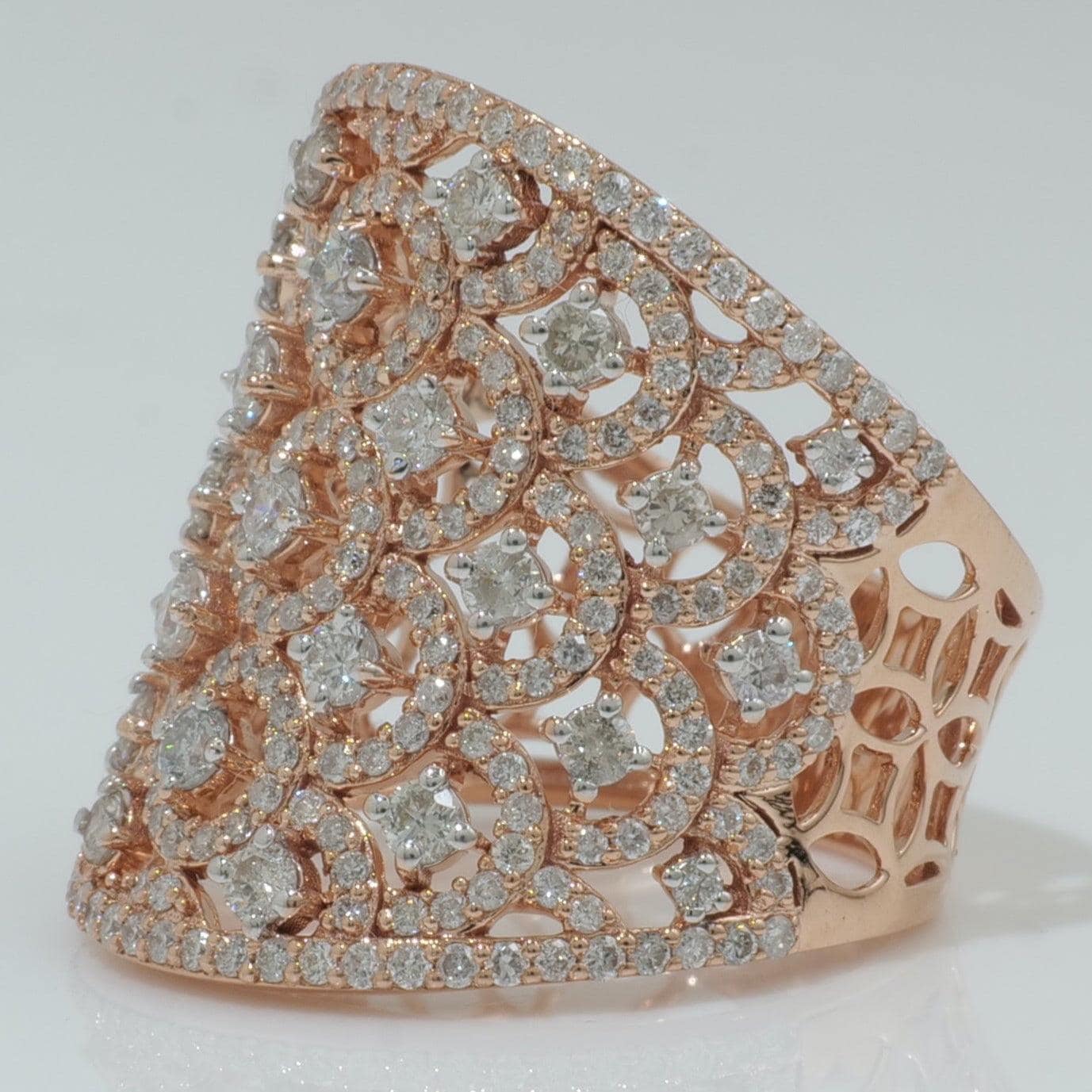 Filigree Natural Diamond Ring
