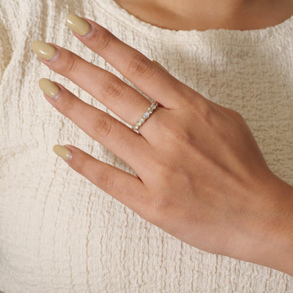 Fancy Natural Diamond Half Eternity Band