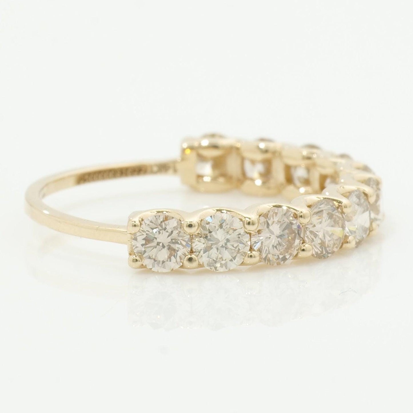 Fancy Natural Diamond Half Eternity Band