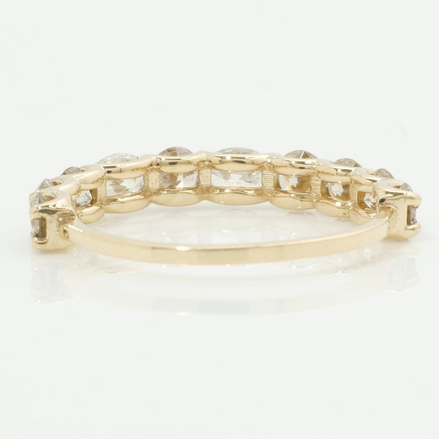 Fancy Natural Diamond Half Eternity Band