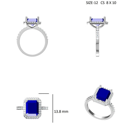 Emerald Halo Diamond Ring