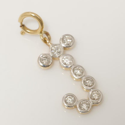 Initial Bezel Diamond Charm