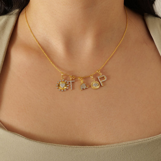 Personalized Initial Diamond Charm