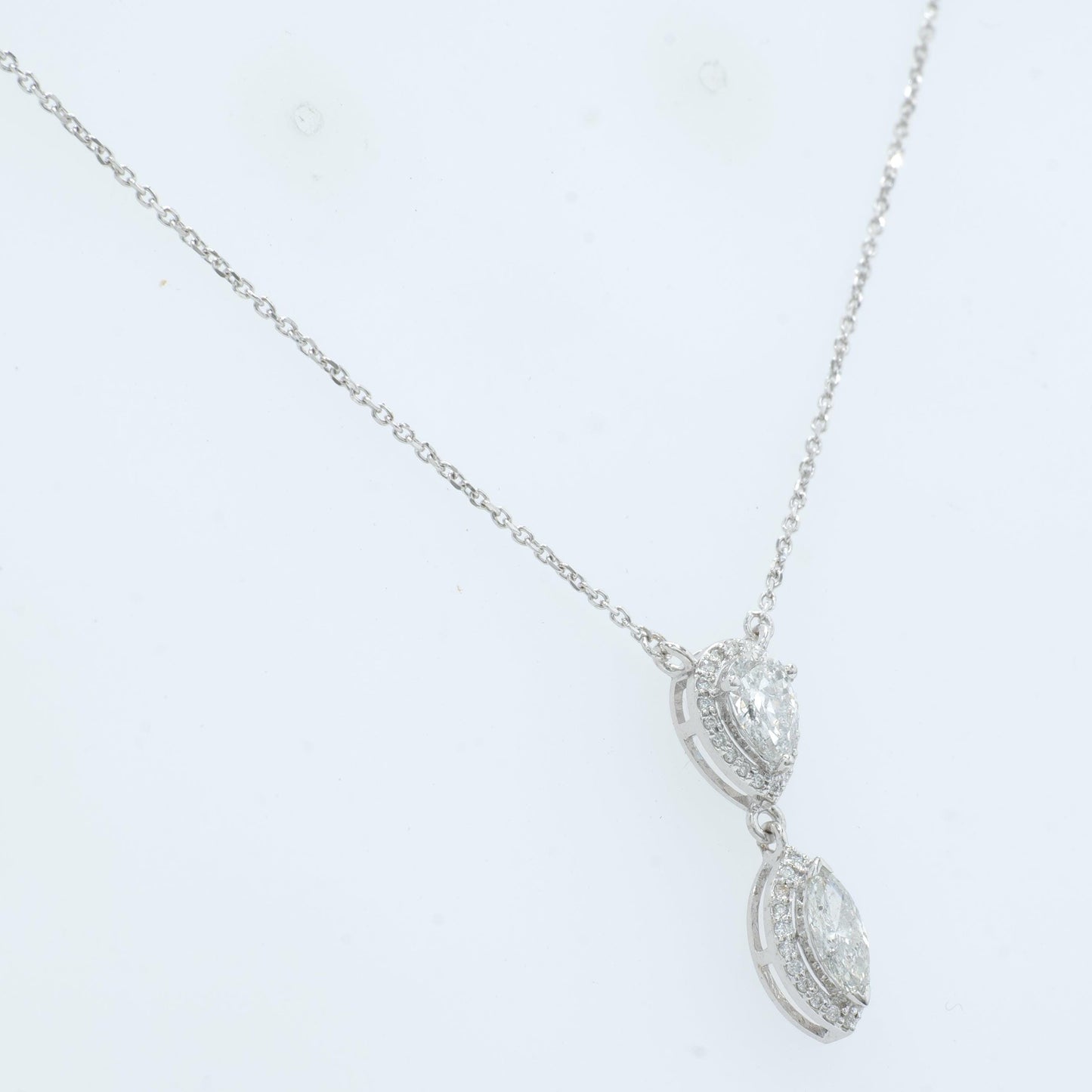 Pear Marquise Diamond Drop Necklace