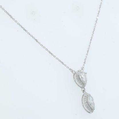 Pear Marquise Diamond Drop Necklace