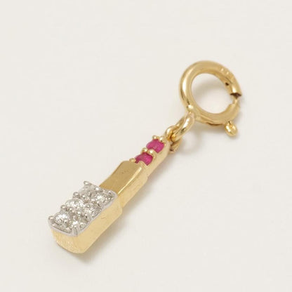 Ruby Lipstick Diamond Charm