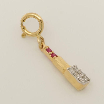 Ruby Lipstick Diamond Charm