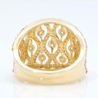 Lattice Diamond Band Ring