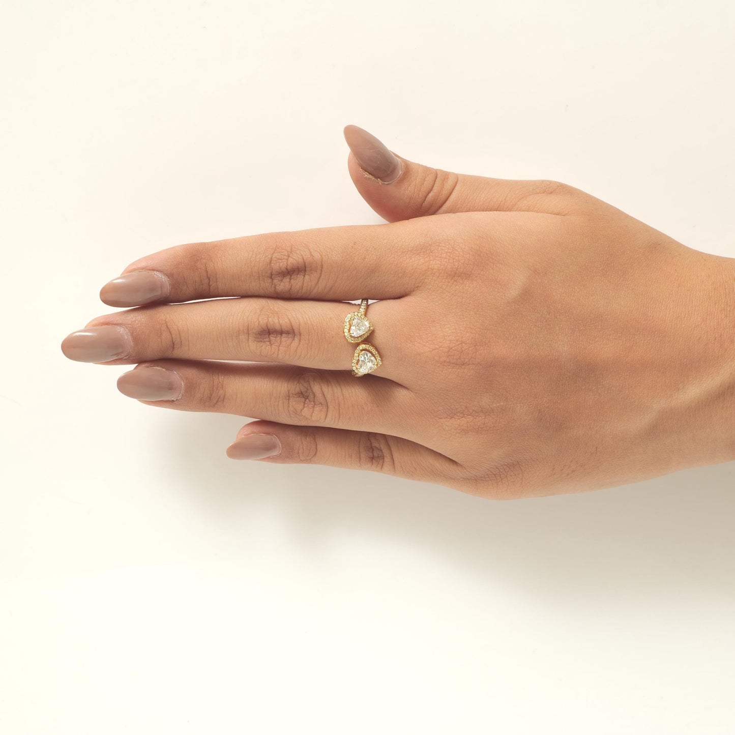 Heart Diamond Bypass Ring