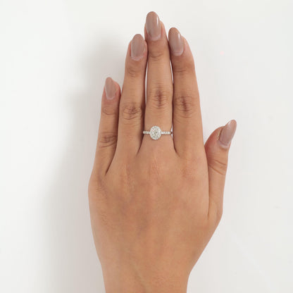 Oval Halo Diamond Ring
