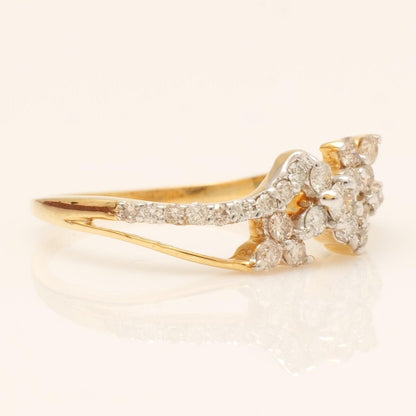 Floral Cluster Natural Diamond Ring