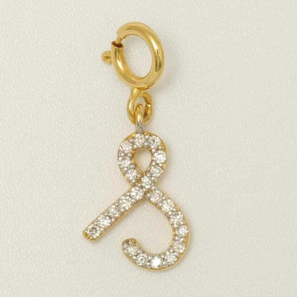 Initial Diamond Charm Pendant