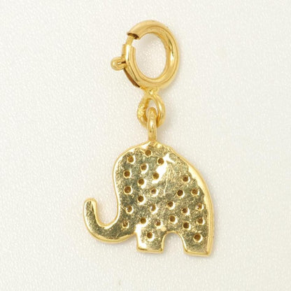Diamond Elephant Charm Pendant