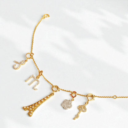 Diamond Flower Charm Pendant