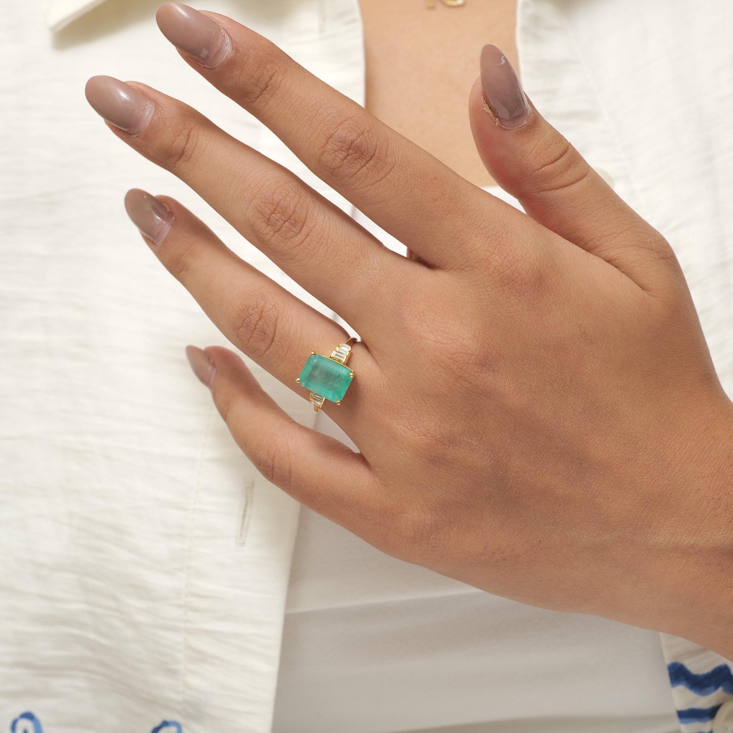 Emerald Cut Diamond Ring