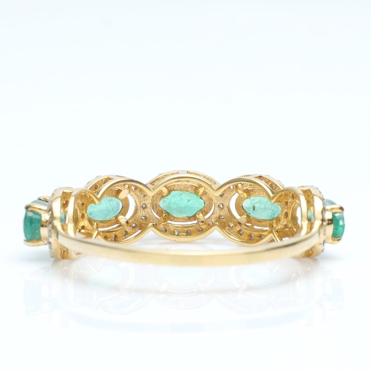 Oval Emerald Diamond Ring