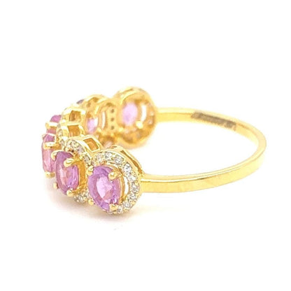 Pink Sapphire Diamond Eternity Ring