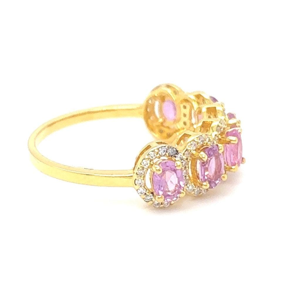 Pink Sapphire Diamond Eternity Ring
