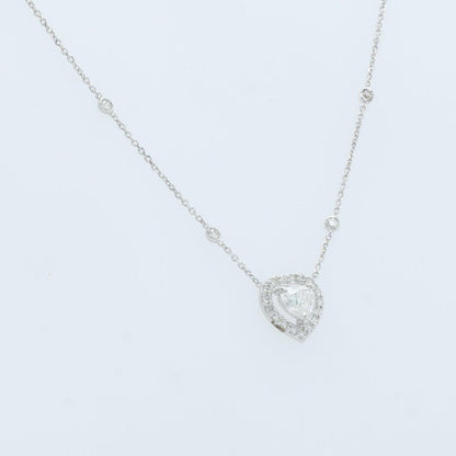 Heart Halo Diamond Necklace