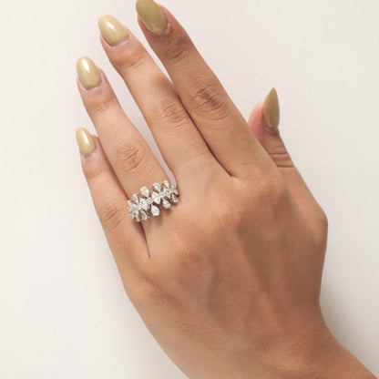 Cluster Floral Fancy Natural Diamond Ring
