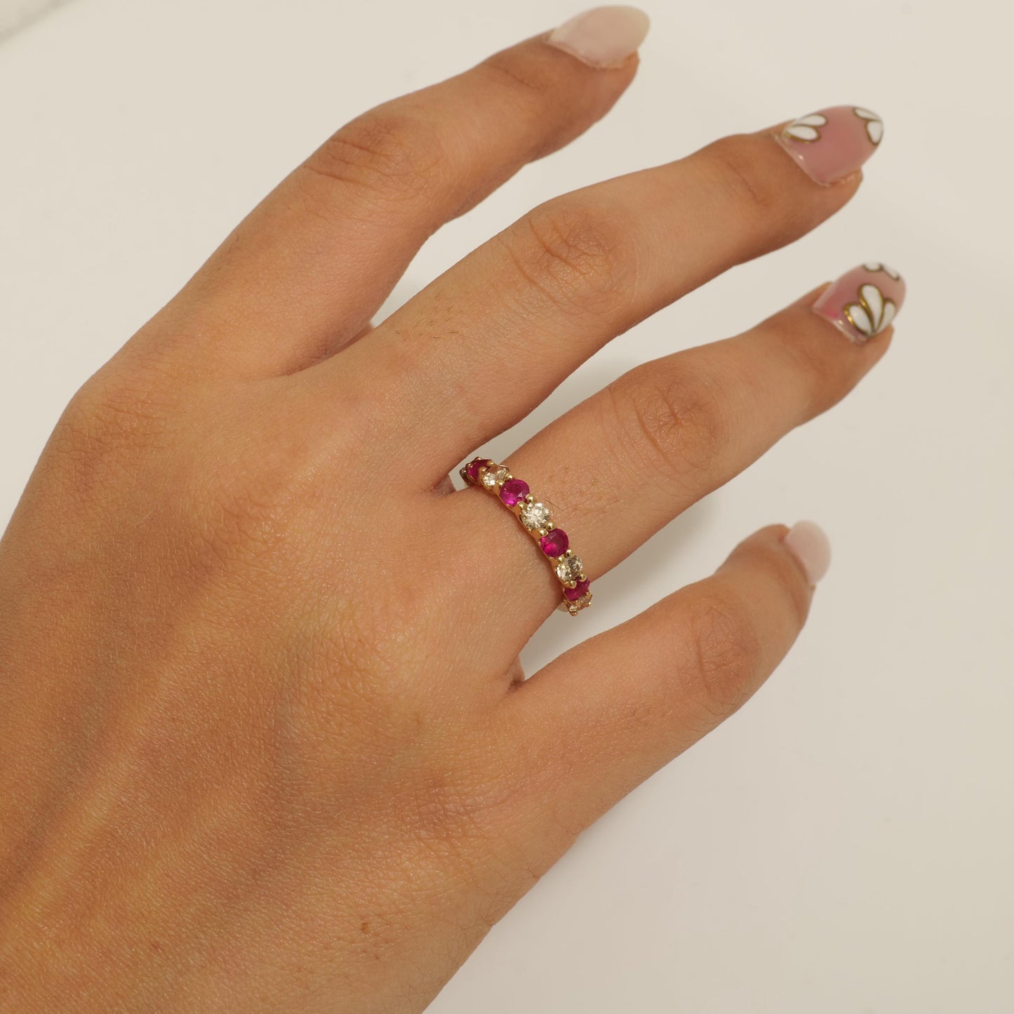 Ruby Diamond Eternity Band