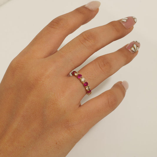 Ruby Diamond Eternity Band
