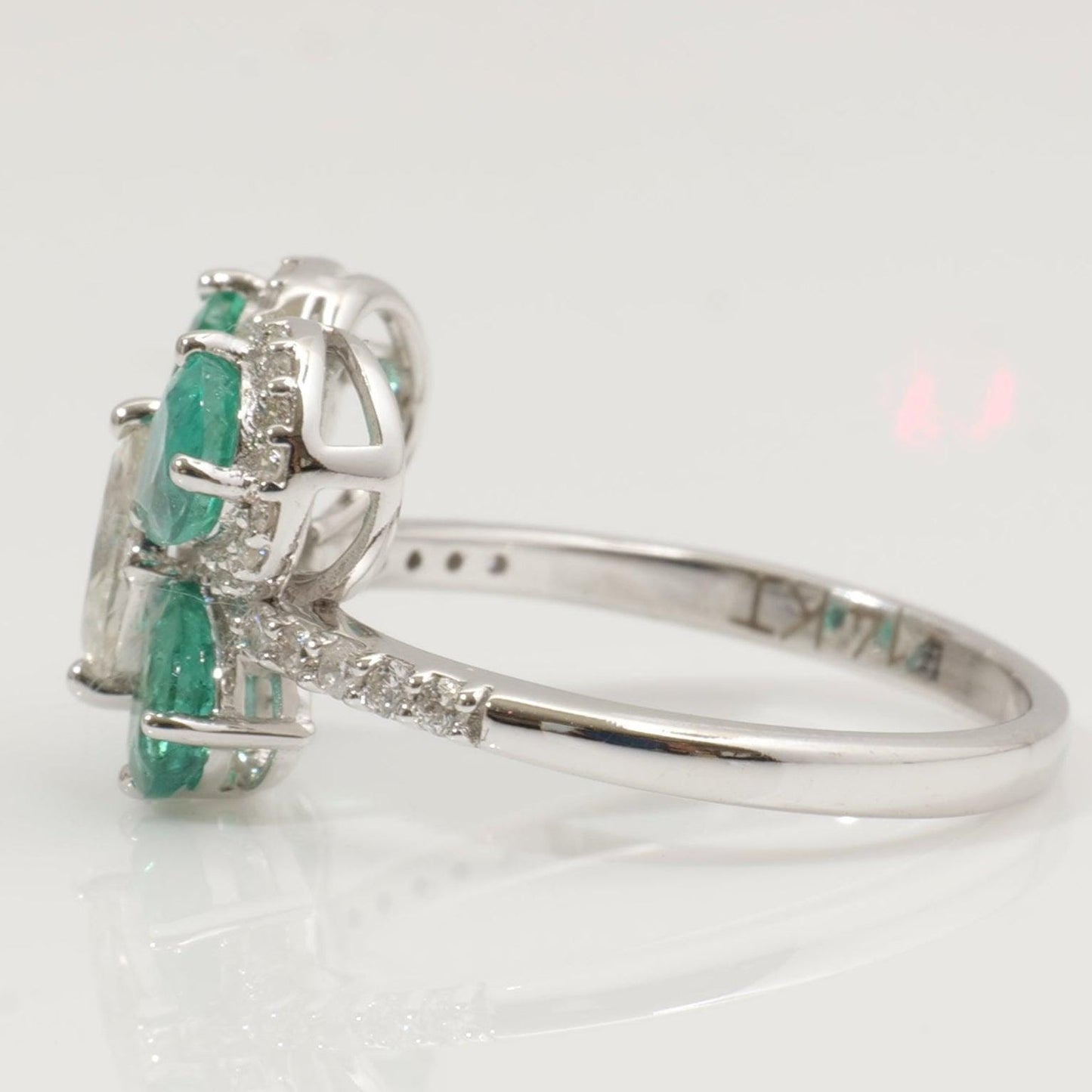 Butterfly Emerald Diamond Ring