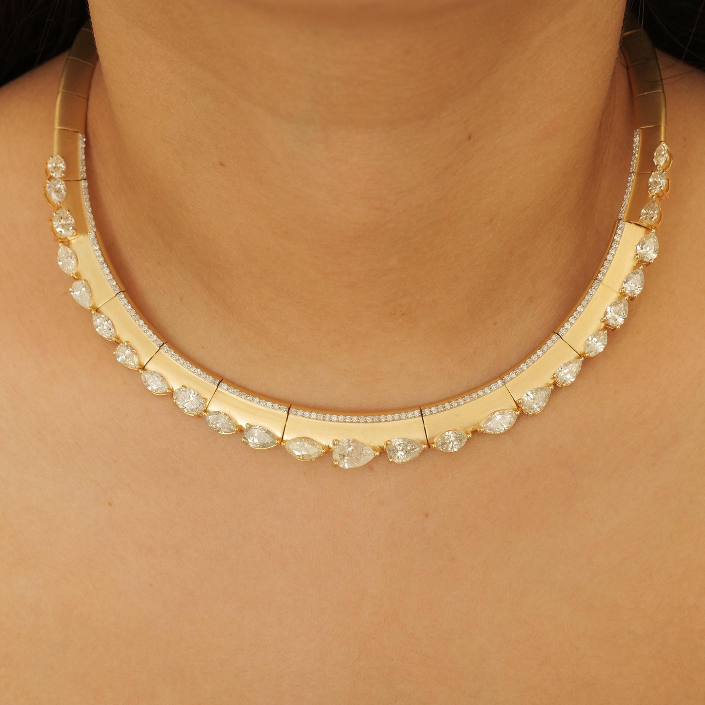 Pear & Marquise Natural Diamond Choker