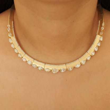 Pear & Marquise Natural Diamond Choker