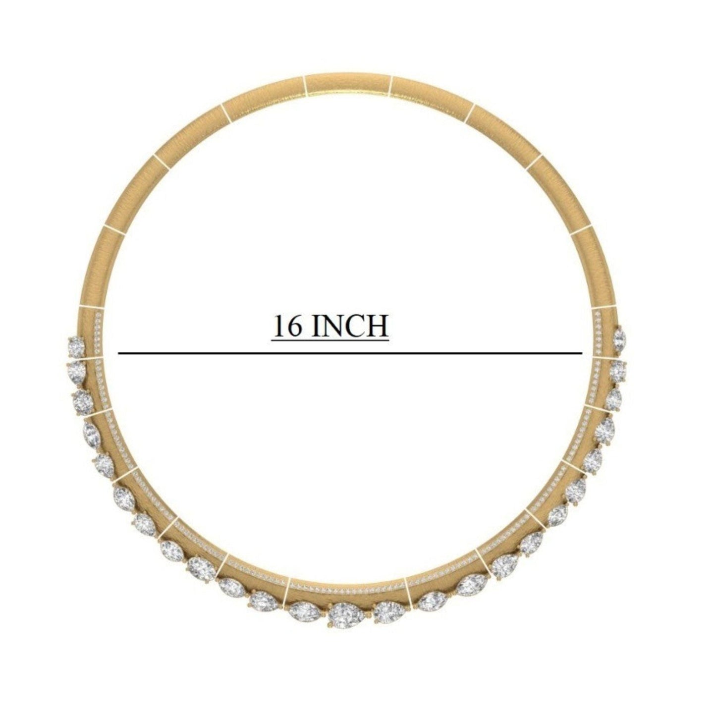 Pear & Marquise Natural Diamond Choker
