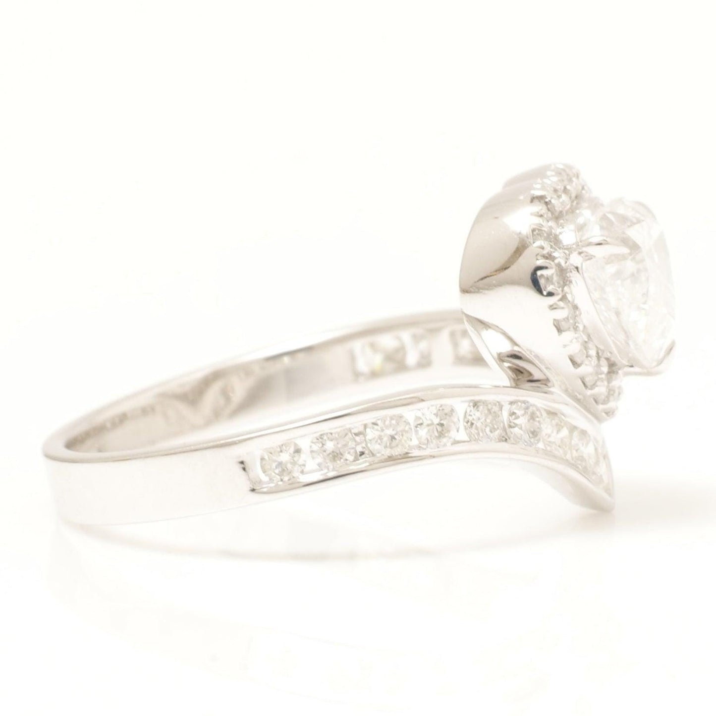 Heart Diamond Halo Ring