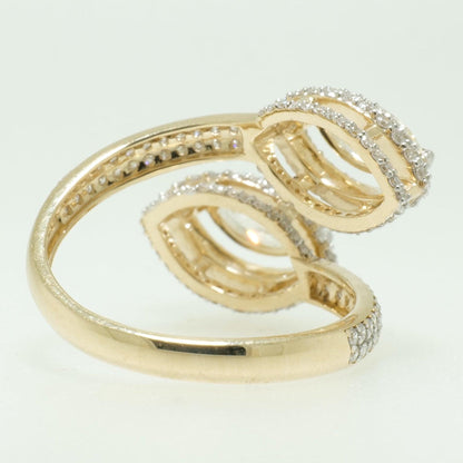 Marquise Natural Diamond Bypass Ring