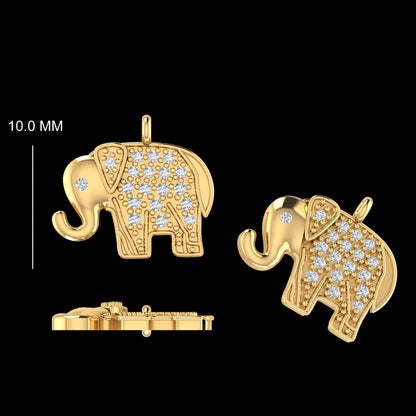 Elephant Diamond Charm