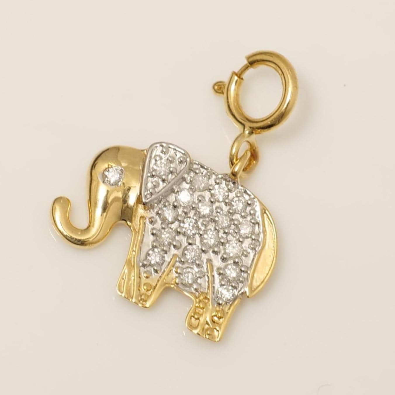 Elephant Diamond Charm